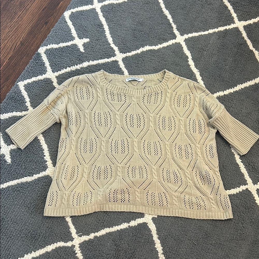 Cotton Emporium Short Sleeve Knit Sweater
